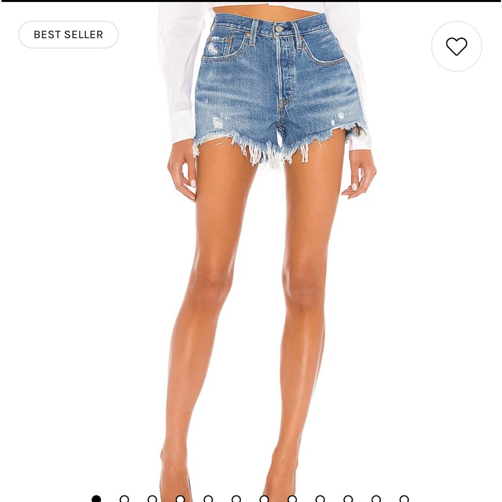 Levi’s Dark wash high waisted shorts